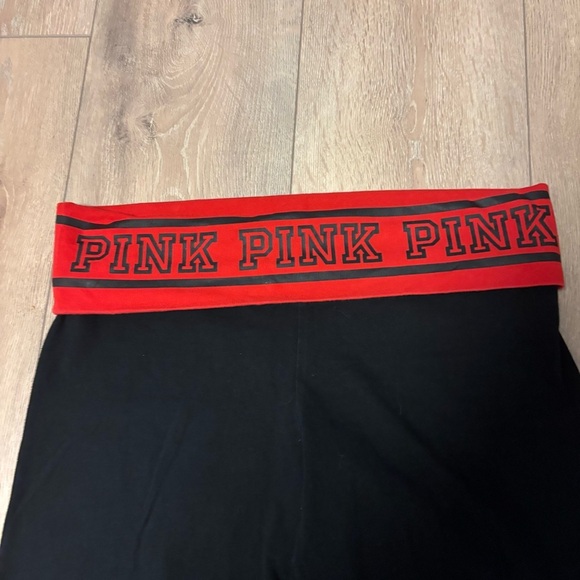 Y2k PINK Victoria's Secret Red Yoga Top - red and black foldover - Picture 4 of 6